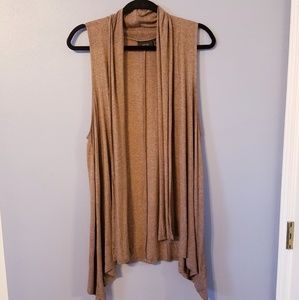 Apt. 9 Sleeveless Drape Front Open Cardigan